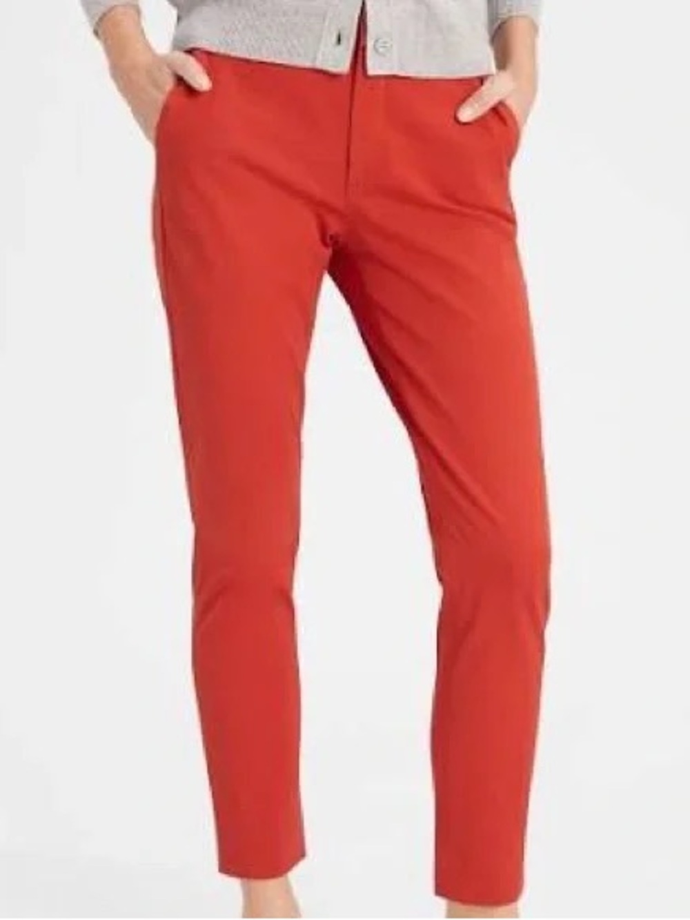 Vince Women’s Chino Pants in Hot Orange Cotton